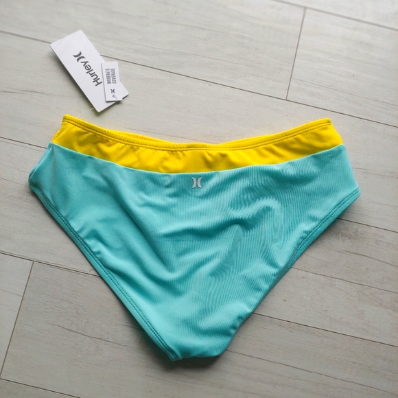 HURLEY NEW Color Block Triangle Bikini Top & V Bottoms - Picture 9 of 11